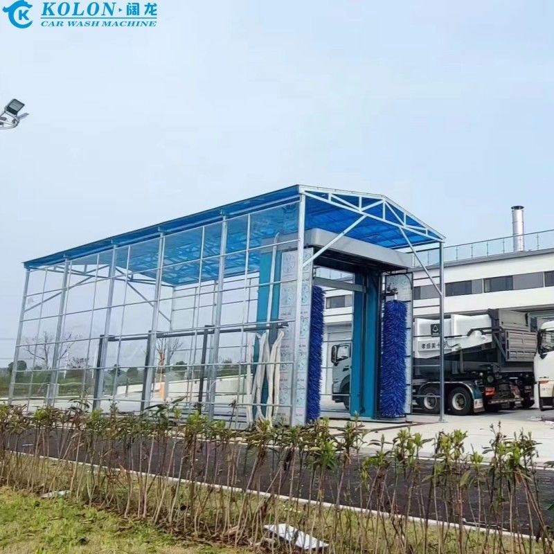 Sistema di lavaggio elettrico di autobus a risparmio d'acqua con consumo di acqua di 80L/auto mediante controllo PLC