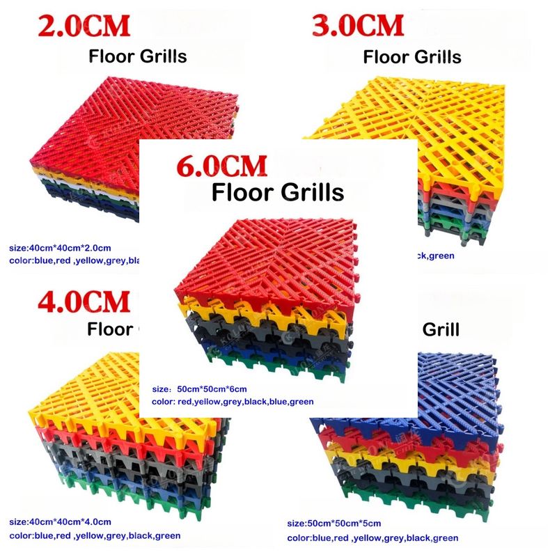 Piastrelle per pavimenti di garage in plastica in PP 2.0cm 3.0cm 4.0cm 5.0cm 6.0cm